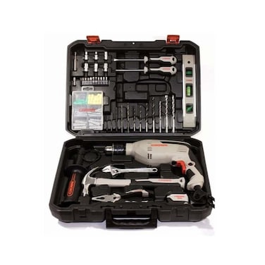 طقم شنيور كهربائي كراون - 13مم - 600 وات - 98 قطعة