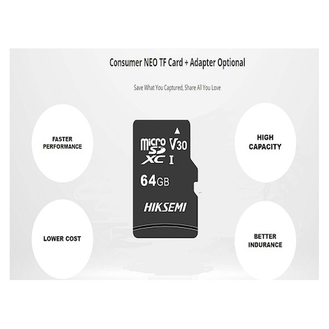 HIKSEMI Neo 64Gb Micro Sd Memory Card - HS-TF-C1-64GB