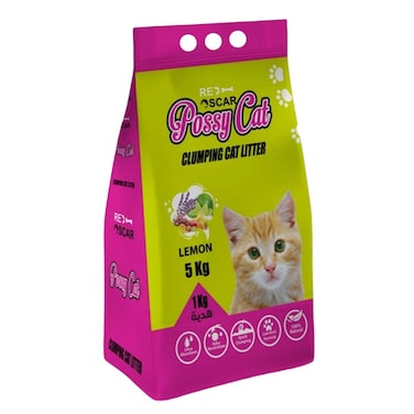 Possy Cat Litter with Lemon Scent - 5 Kg