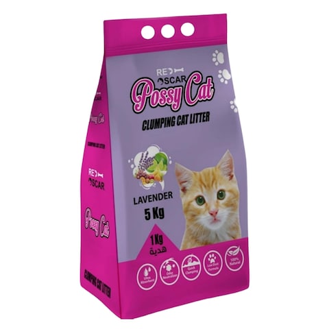 Possy Cat Litter with Lavender Scent - 5 Kg