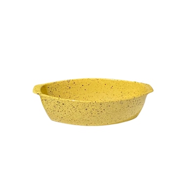 Cerutil Stoneware Oval Roaster Oven Dish - 3.80 Liter - Yellow