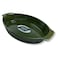 Cerutil Stoneware Oval Roaster Oven Dish - 3.80 Liter - Green