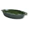 Cerutil Stoneware Oval Roaster Oven Dish - 3.80 Liter - Green