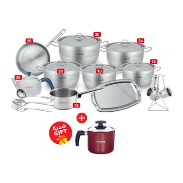 Nouval Stainless Steel Cooking Set - 22 Pieces