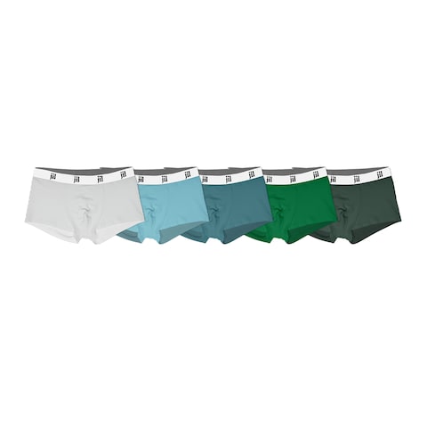 Jil Hunter Green Men Boxer Set - XL - 5 Pieces