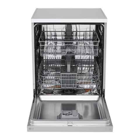 غسالة أطباق إل جي QuadWash 14 فرد - فضي - DFC612FV