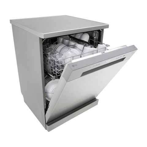 غسالة أطباق إل جي QuadWash 14 فرد - فضي - DFC612FV