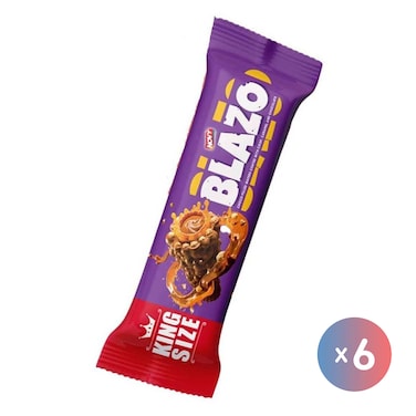 ويفر بليزو مغطى بالشوكولاتة والكراميل حجم كبير- 6 باكيت