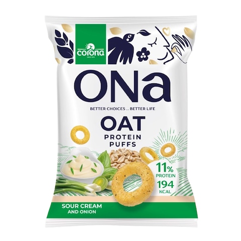 Ona Protein Puffs with Sour Cream Onion - 50 Gm