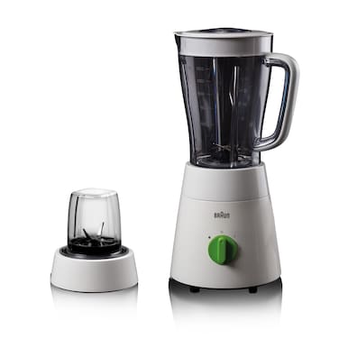 خلاط براون 500 وات 1.75 لتر مع مطحنة - ابيض - JB0115WH