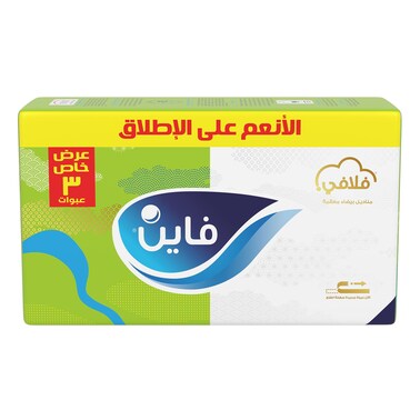 Fine Fluffy Facial Tissues - 600 Tissues - 3 Pieces