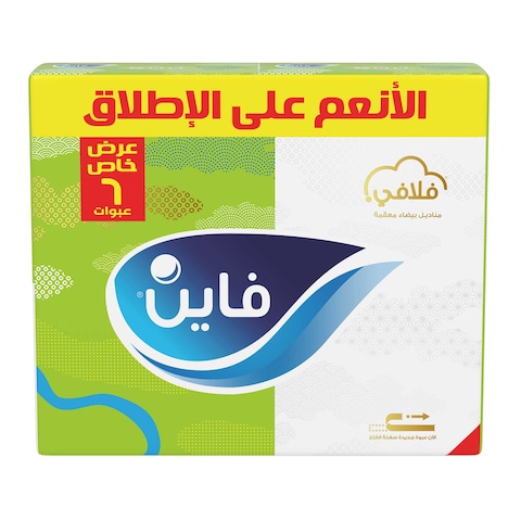 مناديل الوجه فاين فلافي - 480 منديل - 6 عبوات