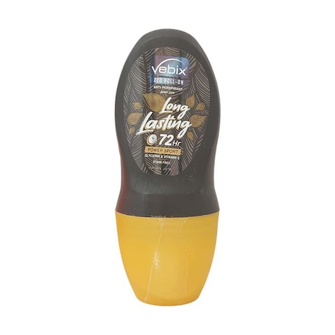 Vebix Power Sport Long Lasting 72 Hr Roll-On Deodorant - 50 ml