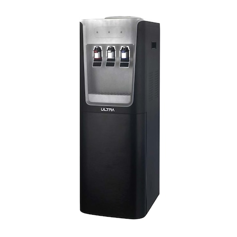 Ultra Hot Cold and Normal Water Dispenser with Cabinet 3 Taps - Black and Grey- UWD3CBGE