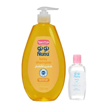 شامبو للأطفال نونو - 750 مل + زيت للأطفال - 100 مل