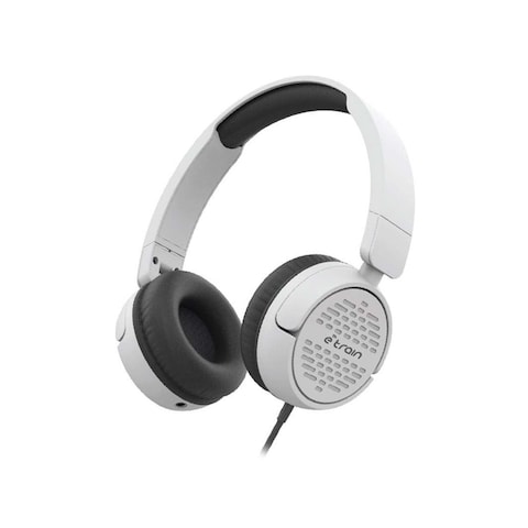 Etrain Wired Stereo Foldable Headphone with MIC 1.5M - White - HP63W