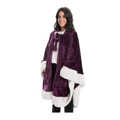 Mintra Home Poncho for Women - Purple