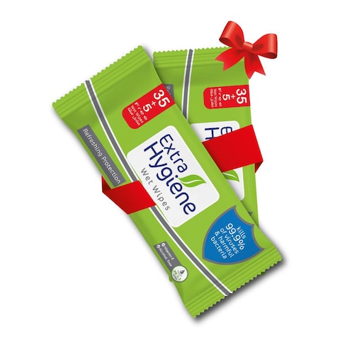 Extra Hygiene Antibacterial Wipes - 40 Wipes - 2 Pieces