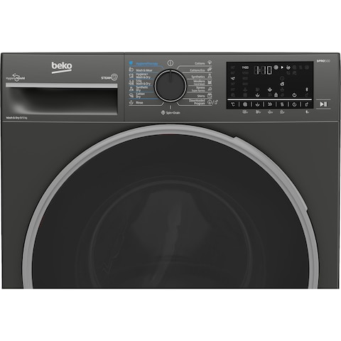 Beko Washing Machine 8kg 1400 Rpm With 5kg Dryer Digital Inverter - Gray - BWD08520MCI