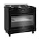 Beko Gas Cooker 90 Cm 5 Burners - Black - BGGR11225GB