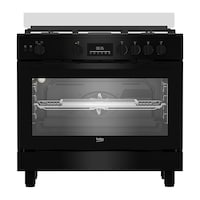 Beko Gas Cooker 90 Cm 5 Burners - Black - BGGR11225GB
