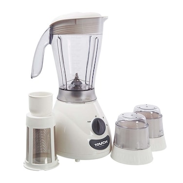 خلاط تاتش تربو مع 2 مطحنة 400 وات - ابيض - 40502