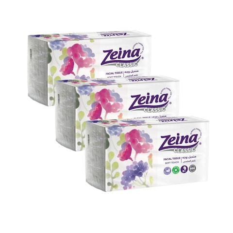 Zeina Classic Facial Tissue - 500 Tissue - 3 Pieces