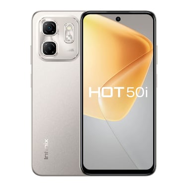 انفينيكس هوت 50i - شاشة 6.7 بوصة 128 جيجابايت/6 جيجابايت ثنائي الشريحة بشبكة الجيل الرابع - رمادي