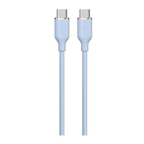 كابل شحن USB-C إلى USB-C ديفيا جيلي 60 وات 1.2 متر سيليكون - أزرق - MP813