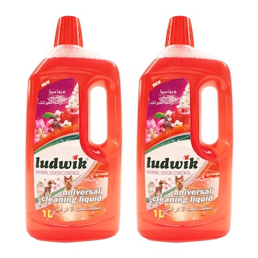 منظف لودفيك متعدد الاغراض بخاصية امتصاص رائحة الحيوان - 1 لتر - عبوتين