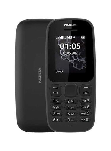 نوكيا 105 2019 بشريحتين اتصال، شبكة الجيل الثاني - اسود ( ضمان دولي )