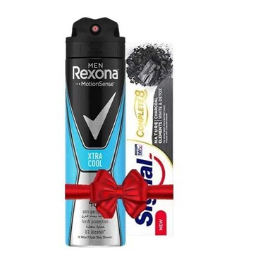 Rexona Men Xtra Cool Antiperspirant Deodorant Spray - 150ml + Signal Toothpaste - 50 ml