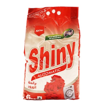 شايني مسحوق غسيل للغسالات الأوتوماتيك برائحة الورد - 6 كجم