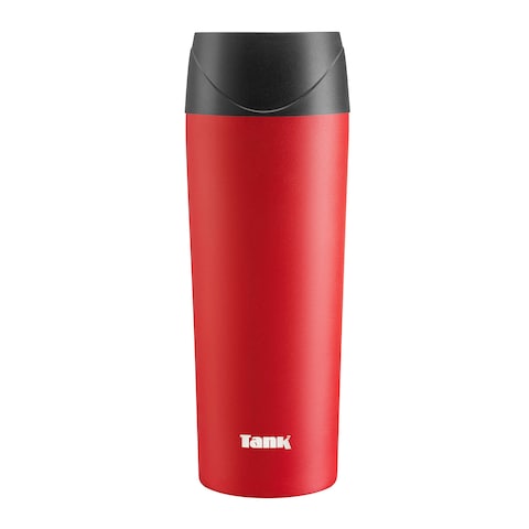 Tank me Stainless Steel Tumbler Easy Sip-Push Button - 360 ml - Red