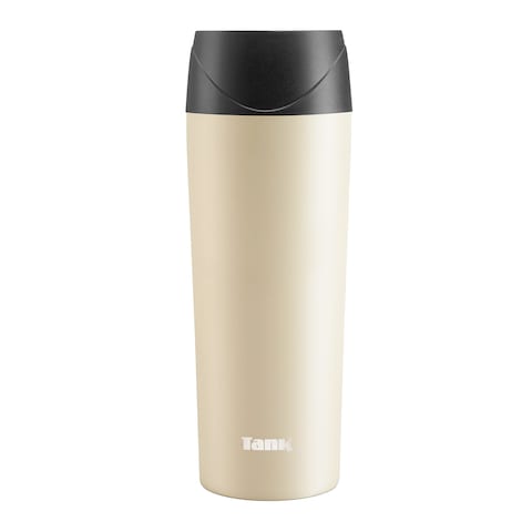 Tank me Stainless Steel Tumbler Easy Sip-Push Button - 360 ml - Off-White