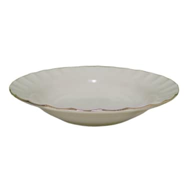 طبق طعام بورسلين ايه وان - 27 سم - أبيض وذهبي
