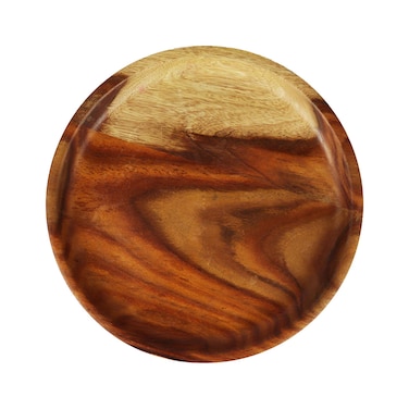 Kg Art Wooden Flat Plate - 25 Cm