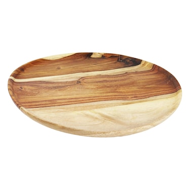 Kg Art Wooden Flat Plate - 30 Cm