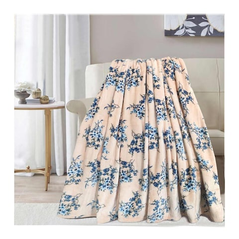 Al Mamoun Velour Printed Blanket - 220 * 240 Cm - D065