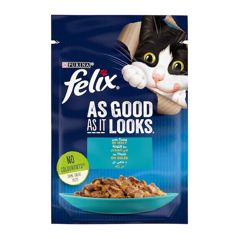 Purina Felix As Good As It Looks Wet Cat Food Pouch with Tuna - 85 Gm