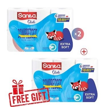 مناديل تواليت سانيتا - 18 رول - 3 عبوة