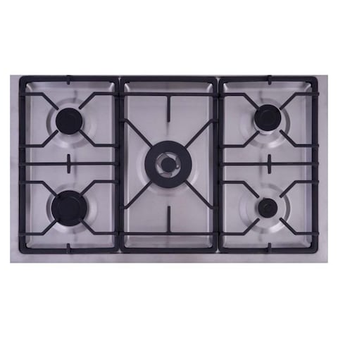 Ariston Cooker 90 Cm 5 Burners Digital Screen - Stainless Steel - ARR9GGF33229XNA