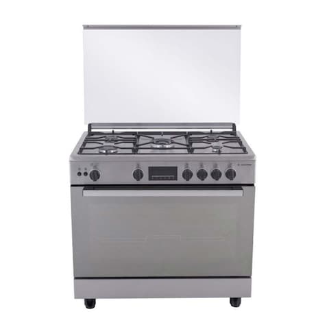 Ariston Cooker 90 Cm 5 Burners Digital Screen - Stainless Steel - ARR9GGF33229XNA
