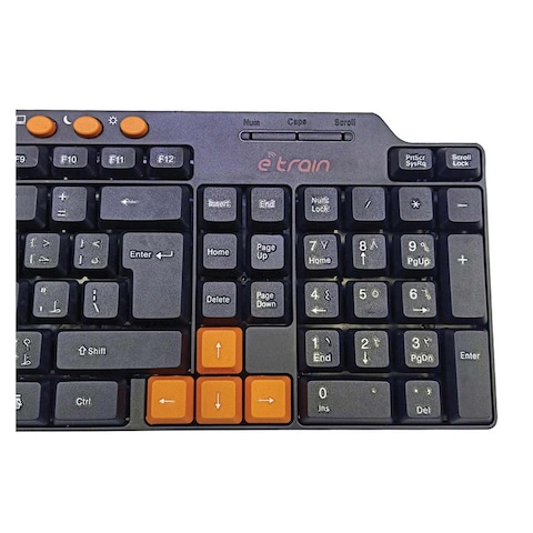 E-Train Multimedia Compact Keyboard for PC - Black - KB012