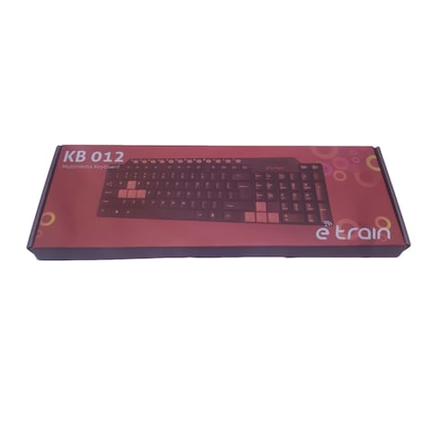 E-Train Multimedia Compact Keyboard for PC - Black - KB012