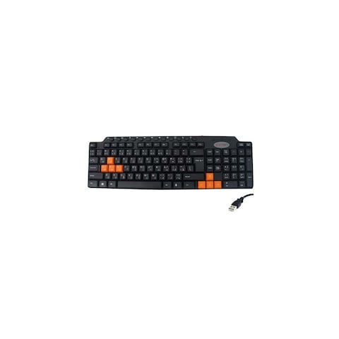 E-Train Multimedia Compact Keyboard for PC - Black - KB012