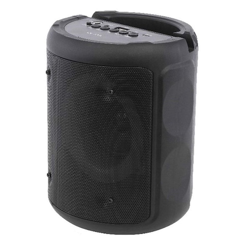 Etrain LED Cylindrical Rechargeable Portable Speaker 10W - Black - SP311