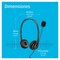 HP Wired USB-A Stereo Headset - Black - 428H5AA
