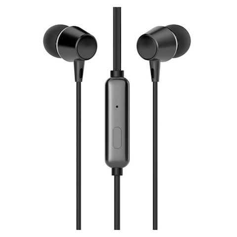 HP 3.5mm Wired Earphone with Mic - Black - DHE-7000