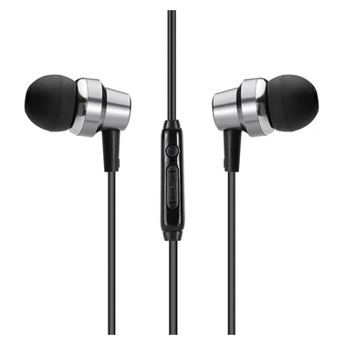 HP 3.5mm Wired Earphone with Mic - Black - DHE-7001